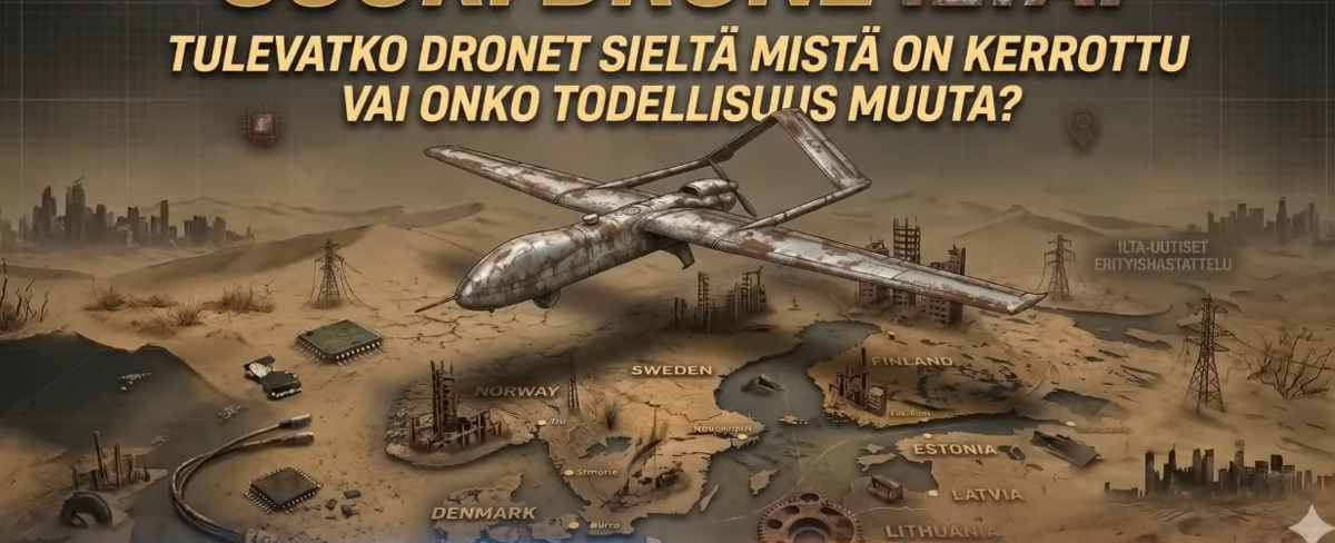 Ukraina kohdisti ”vahingossa” drooneja Suomeen – eduskunta pimennossa
