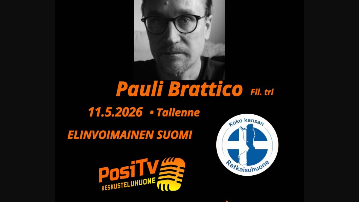 Elinvoimainen Suomi 11.5. Vieraana Fil. tri Pauli Brattico