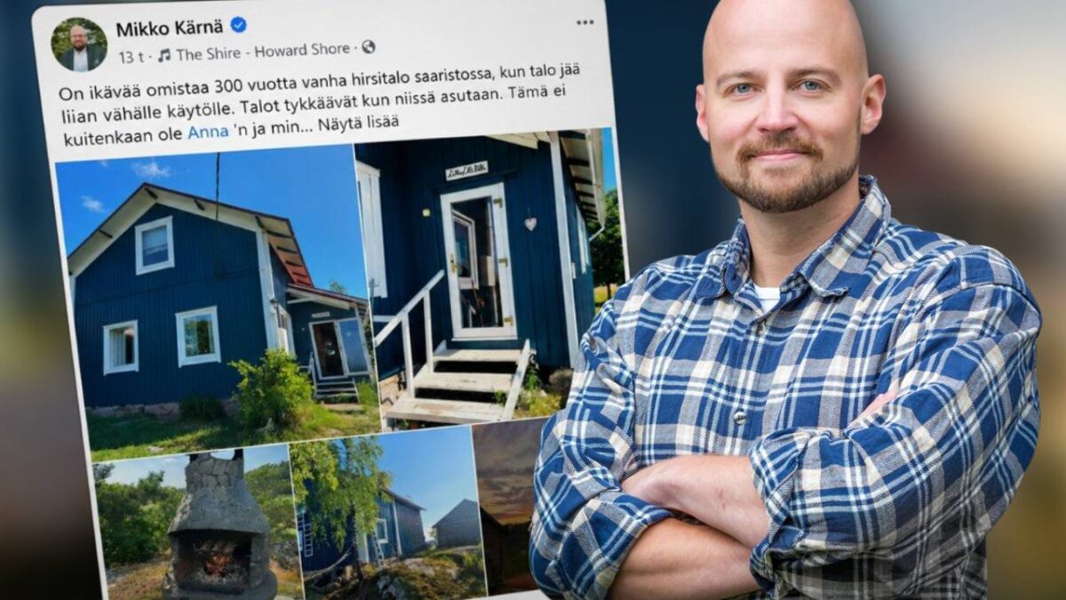 Mikko Kärnä etsii vuokralaista hirsitalolleen – vuokra vain 200 euroa kuukaudessa