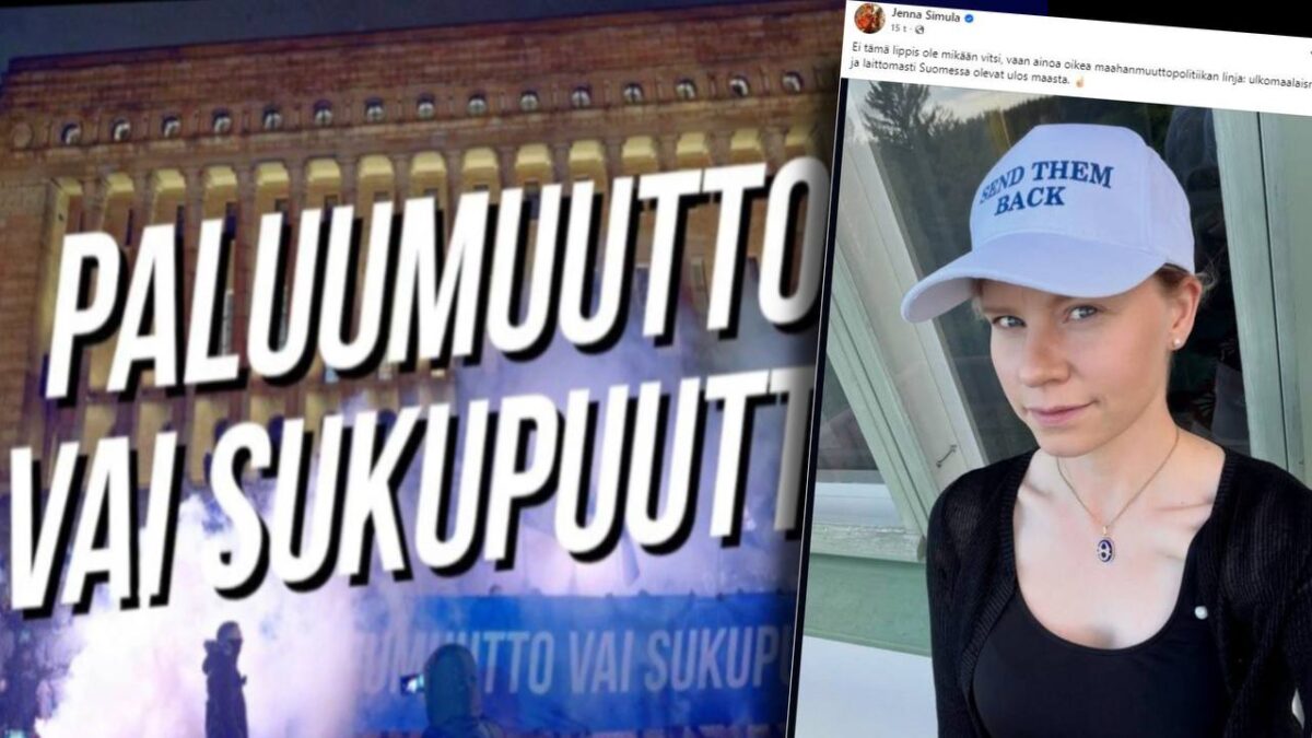 Perussuomalaiset löysivät ”paluumuuton”? – Jenna Simulan ”Send them back” näyttää Sinimustien kevytversiolta