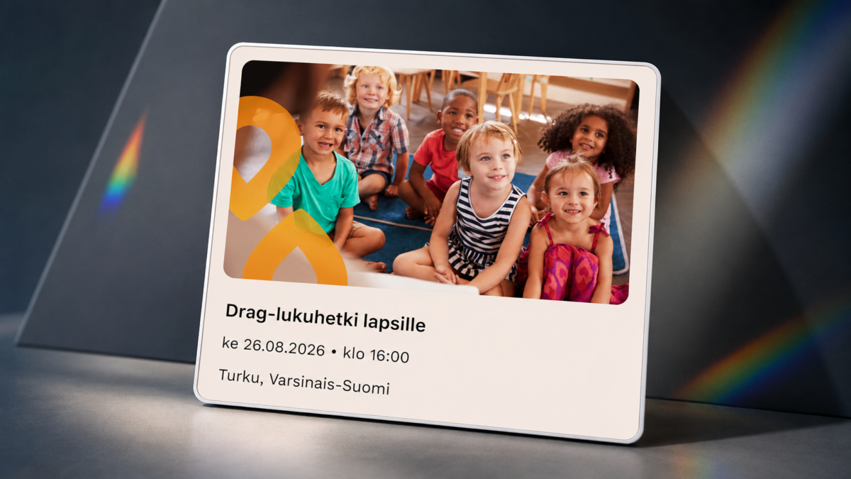 Turun seurakuntien perhetilassa järjestetään drag-lukuhetki jo 4-vuotiaille