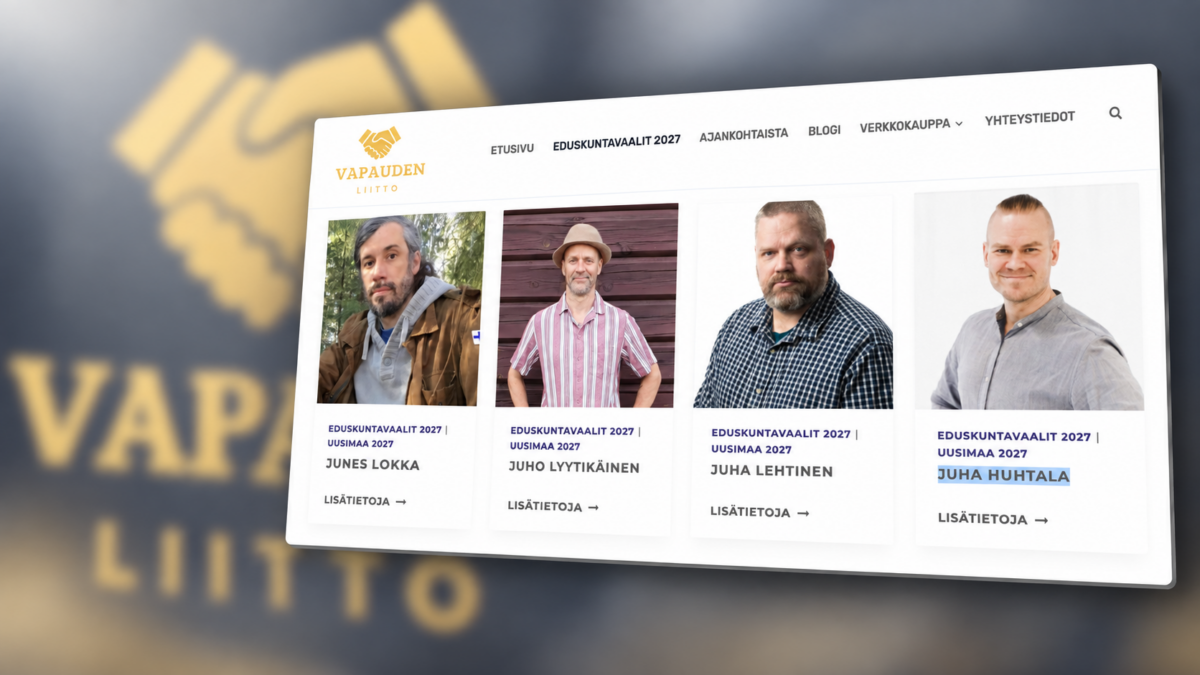 Vaalit 2027 | Vapauden liitto julkaisi ensimmäiset eduskuntavaaliehdokkaansa – ei yllätysnimiä mukana